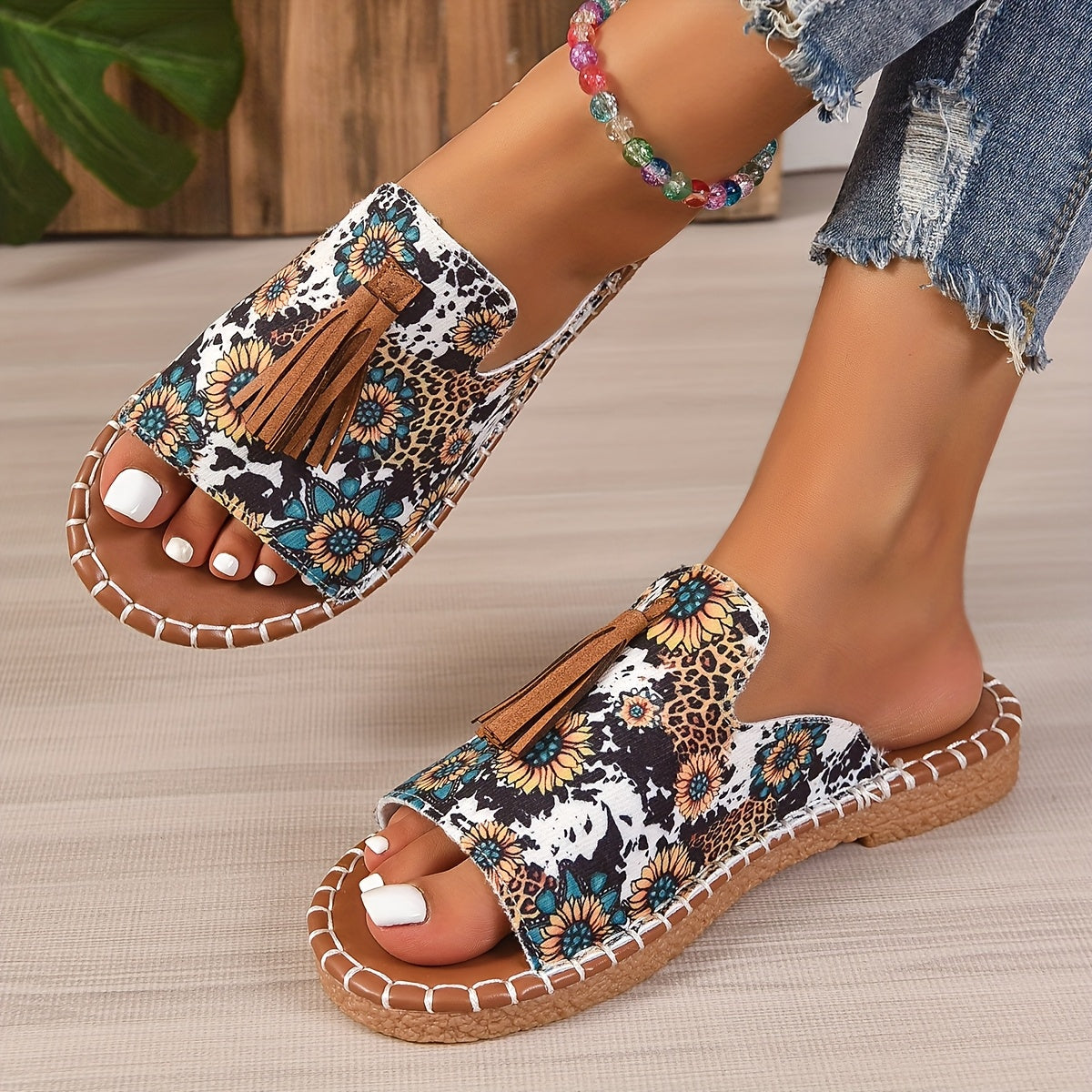 Addison - Boho-Tassel-Sandalen