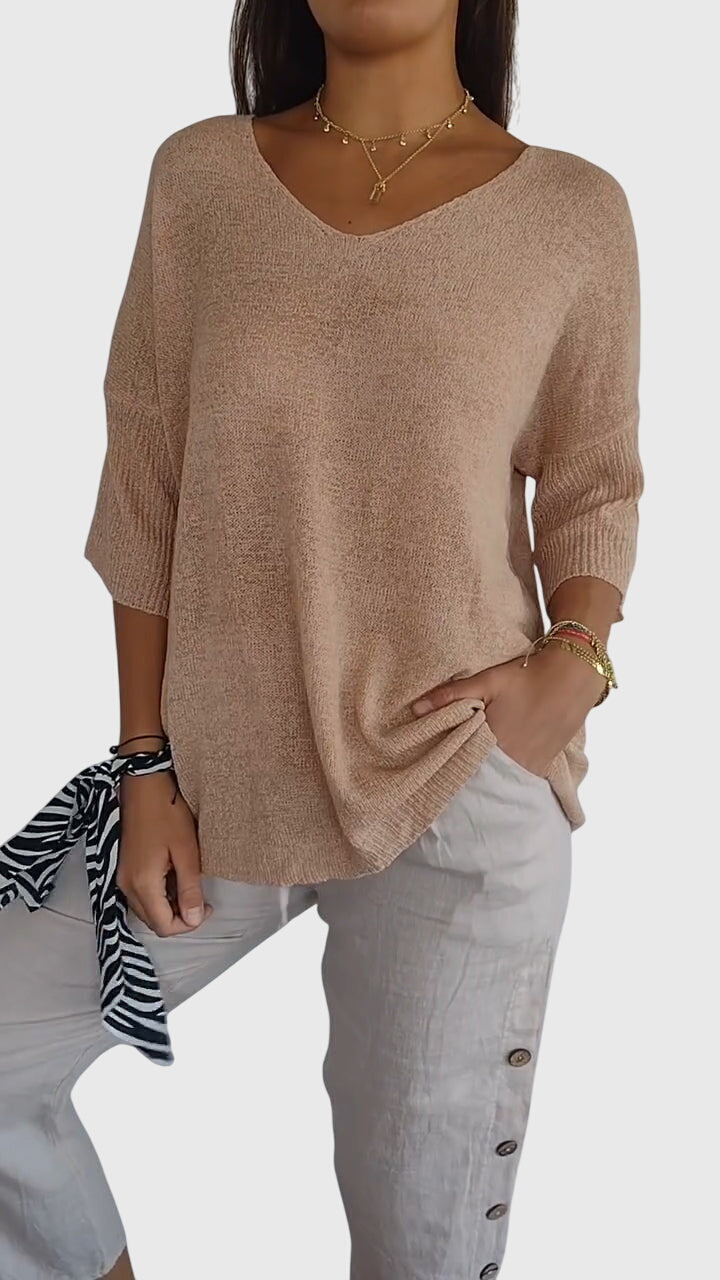 Myrial - Elegantes V-Ausschnitt-Top