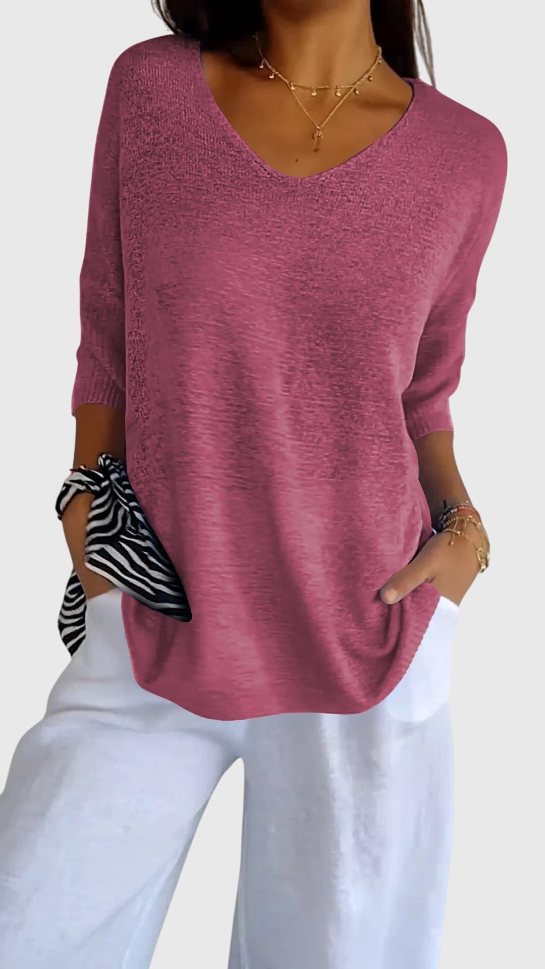 Myrial - Elegantes V-Ausschnitt-Top