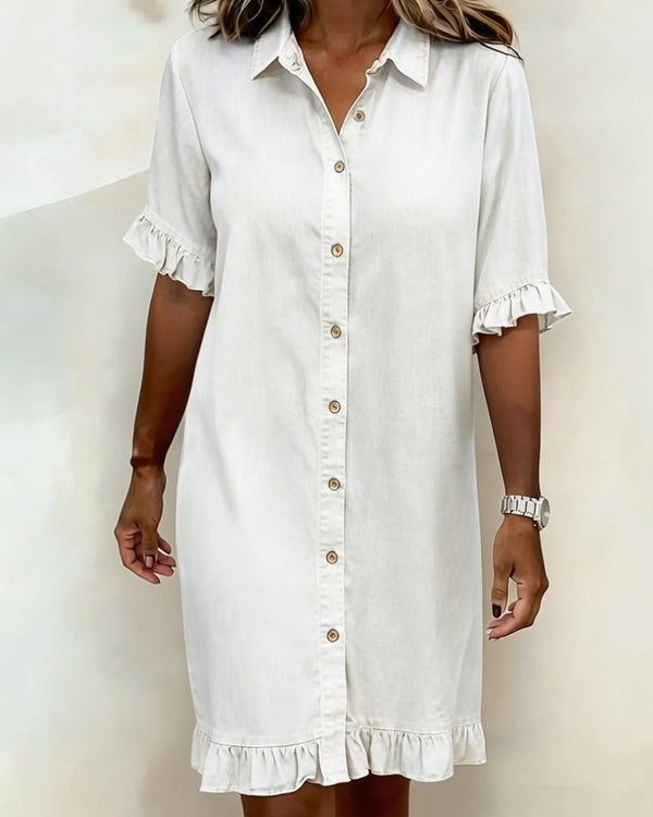 Zandrea - Bequemes Denim-Kleid mit schmeichelhaftem Schnitt
