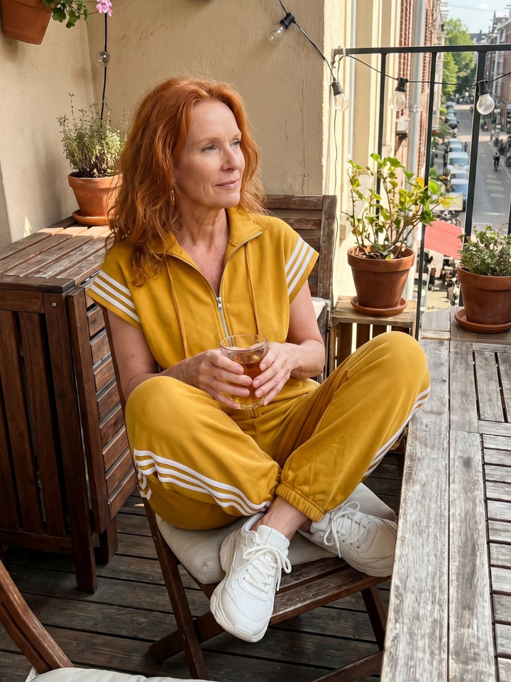 Lark - Jumpsuit mit Reissverschluss und Streifenpanel