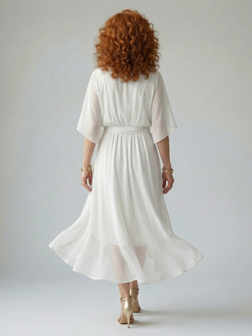 Elric - Leichtes Midi-Kleid mit Drapierung