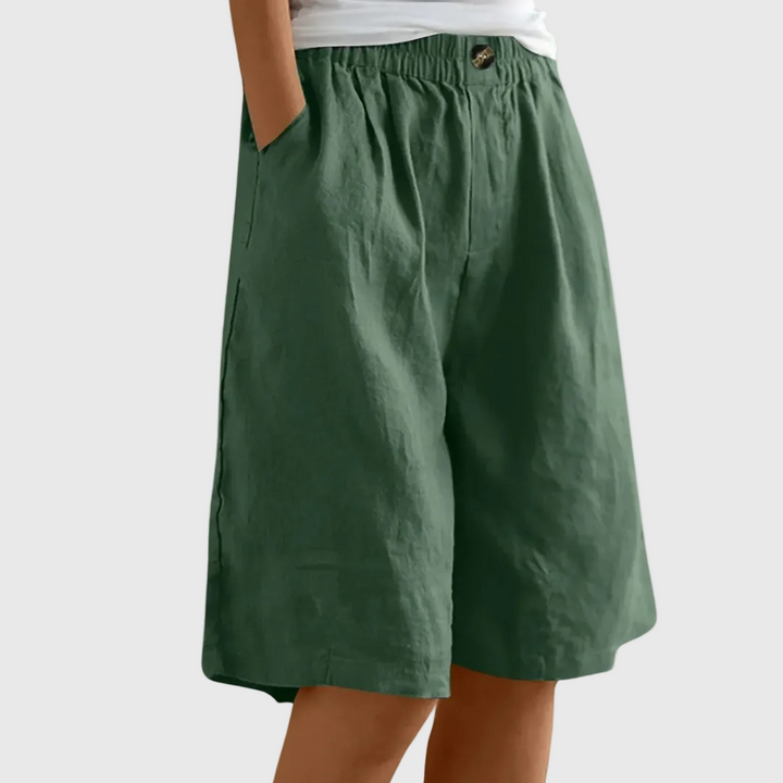 Miley - Elegante Baumwoll-Leinen Shorts