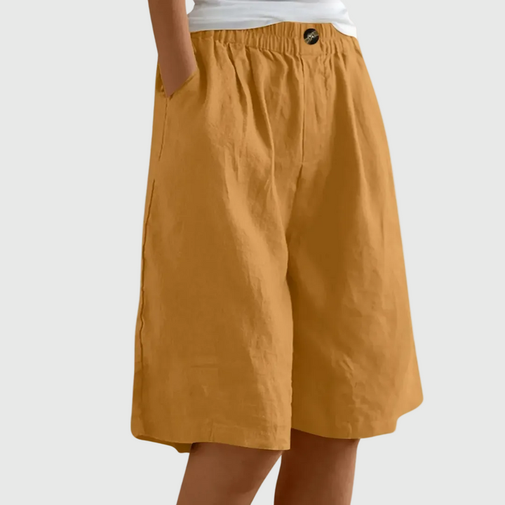 Miley - Elegante Baumwoll-Leinen Shorts