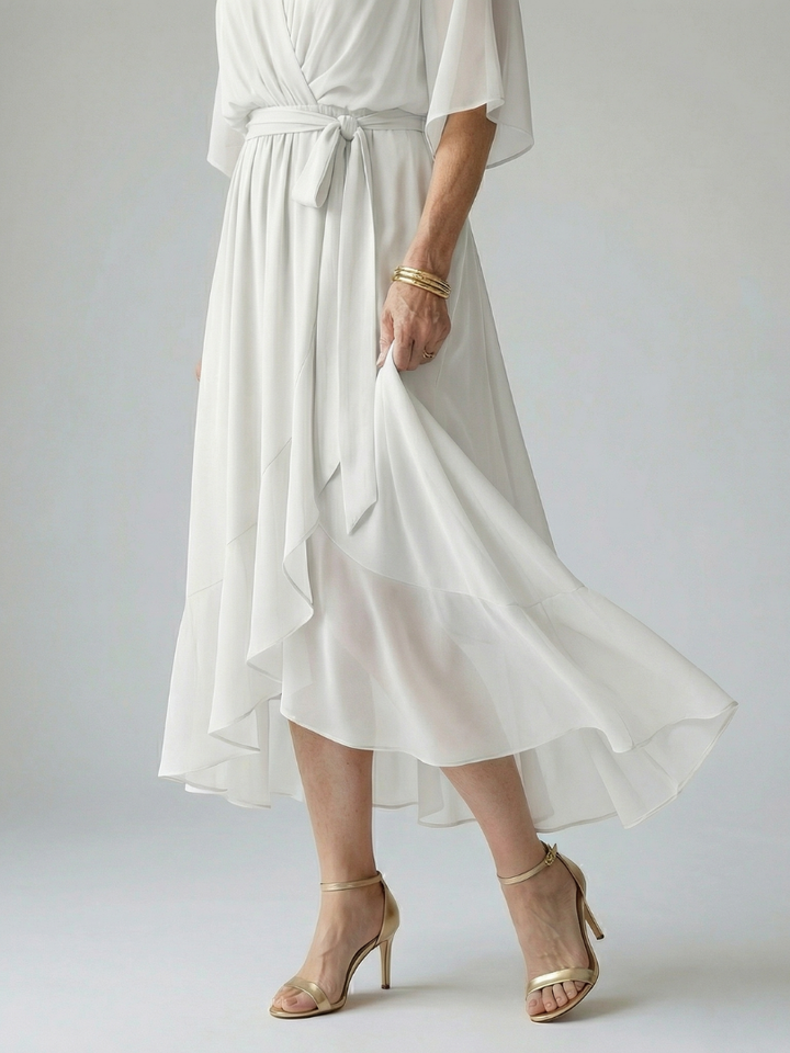 Elric - Leichtes Midi-Kleid mit Drapierung