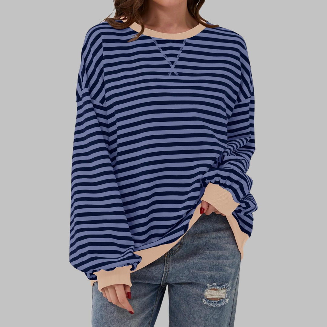 Martha - Übergrosses gestreiftes Sweatshirt in entspannter Passform