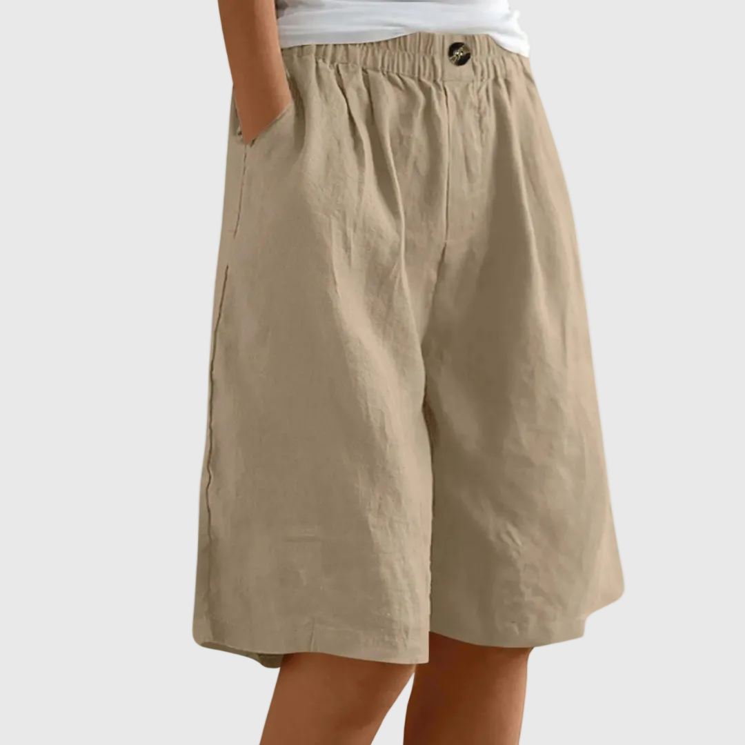Miley - Elegante Baumwoll-Leinen Shorts