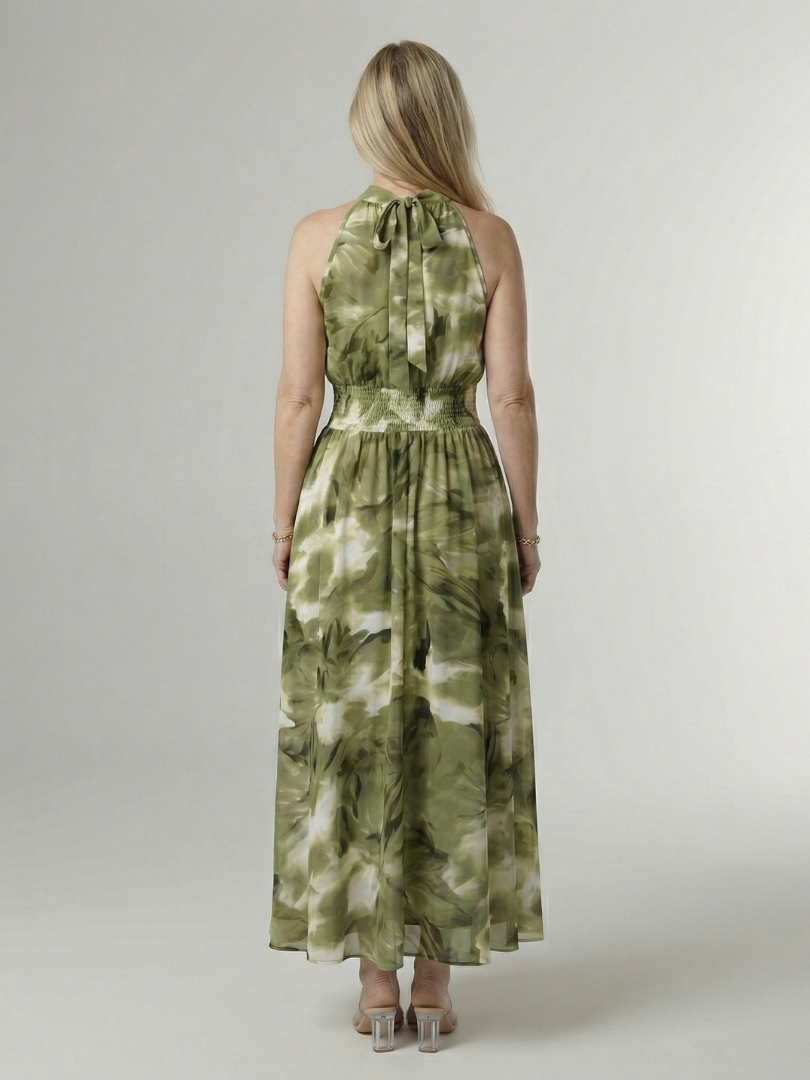 Sylin - Gathered Halter Midi Kleid