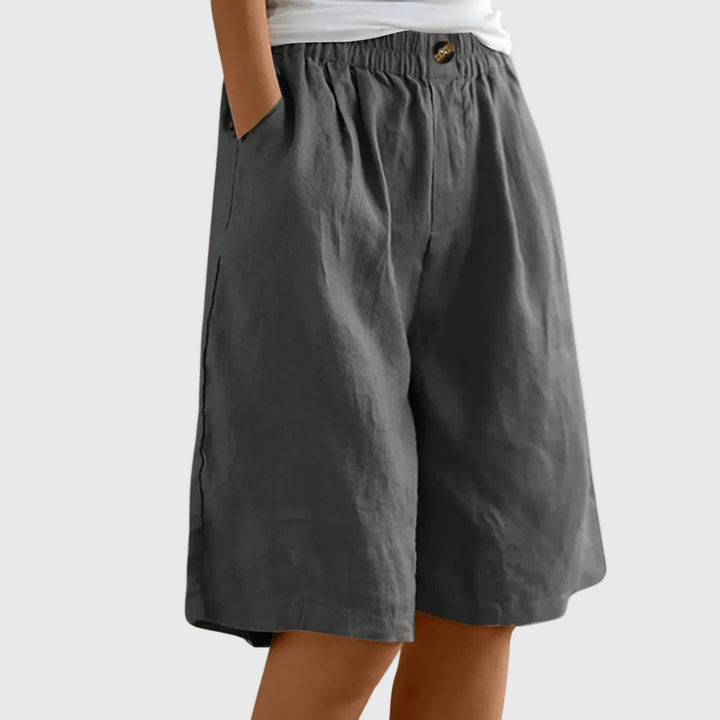 Miley - Elegante Baumwoll-Leinen Shorts