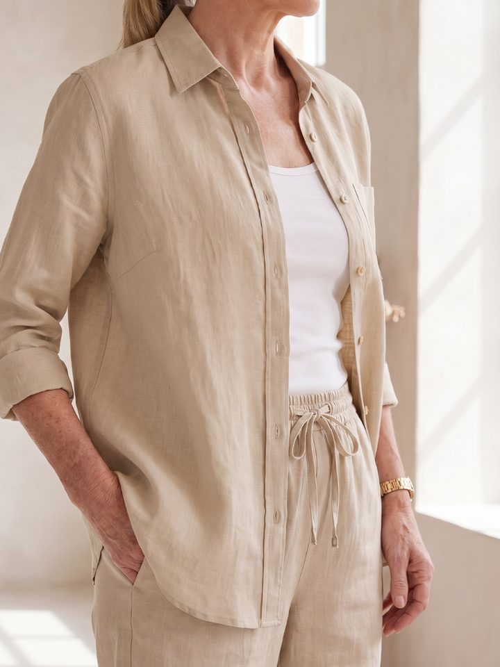 Noor - Langarmshirt mit tapered Pants Set
