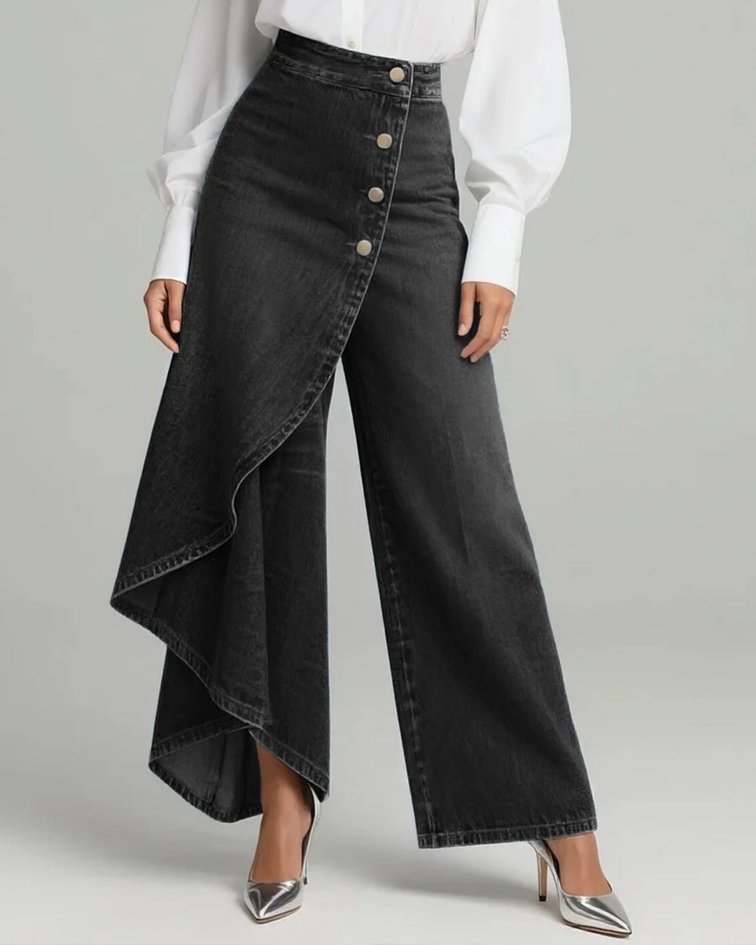 Calvra - Denim-Wickelhose