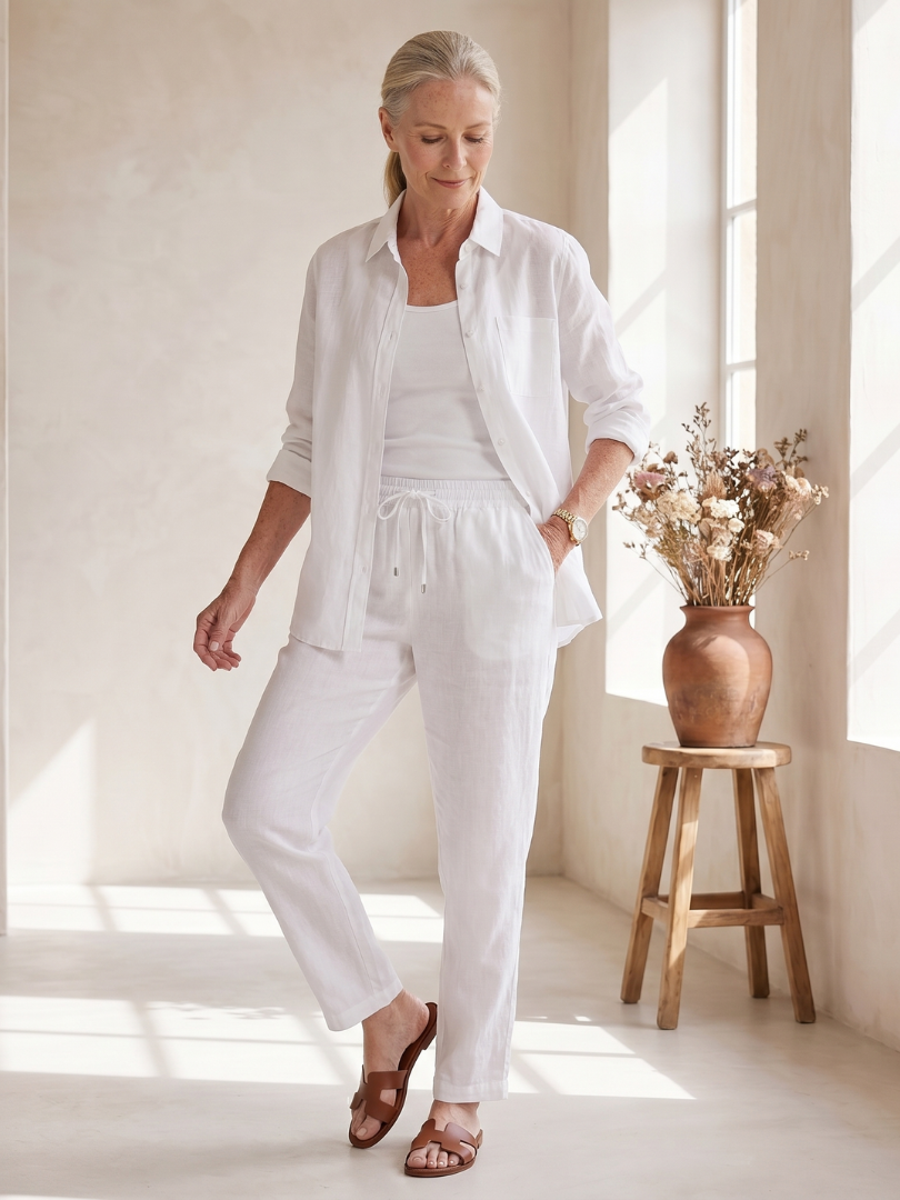 Noor - Langarmshirt mit tapered Pants Set