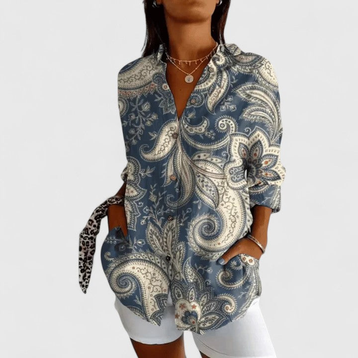 Christina - Elegante Blumenbluse