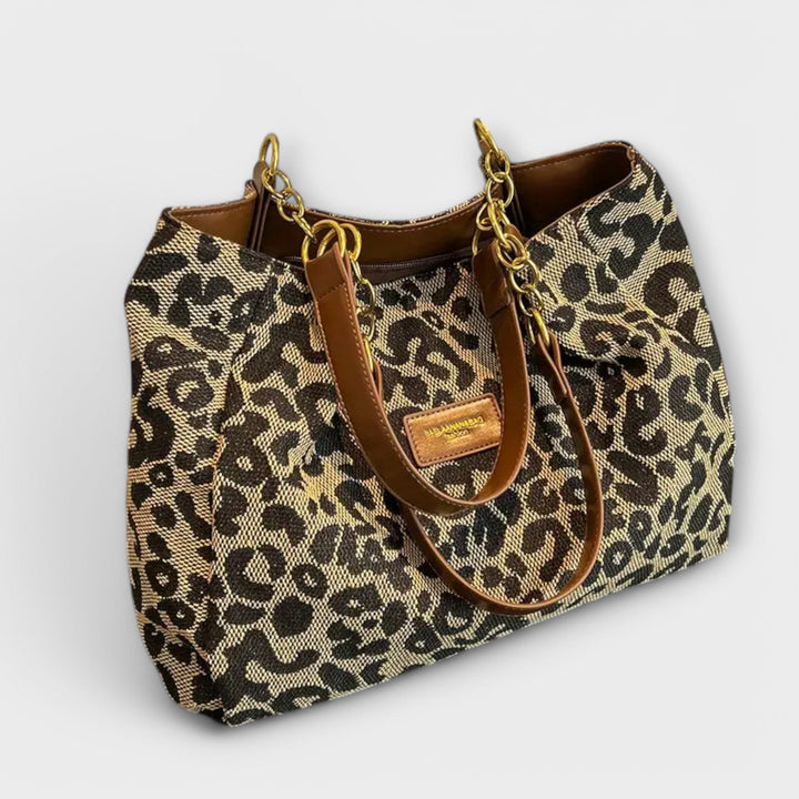 Eleanor - Leopard Canvas Tote