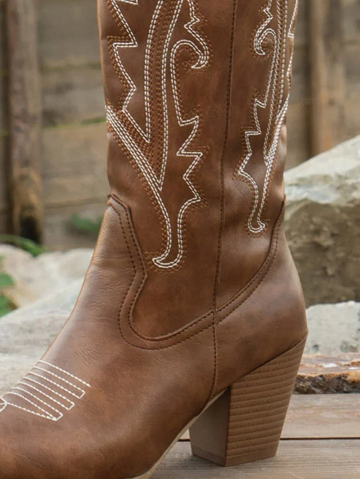 Vera - Braune Westernstiefel