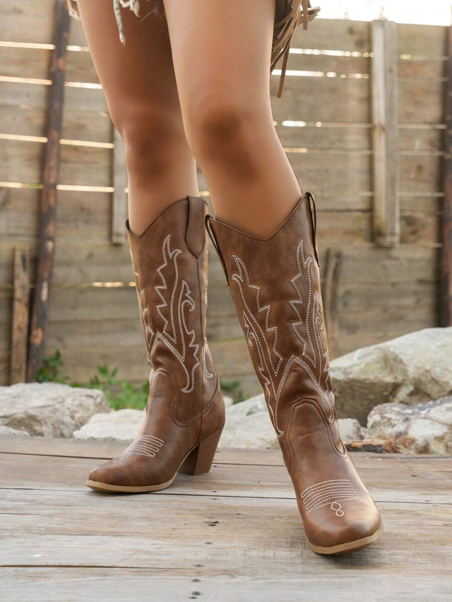 Vera - Braune Westernstiefel