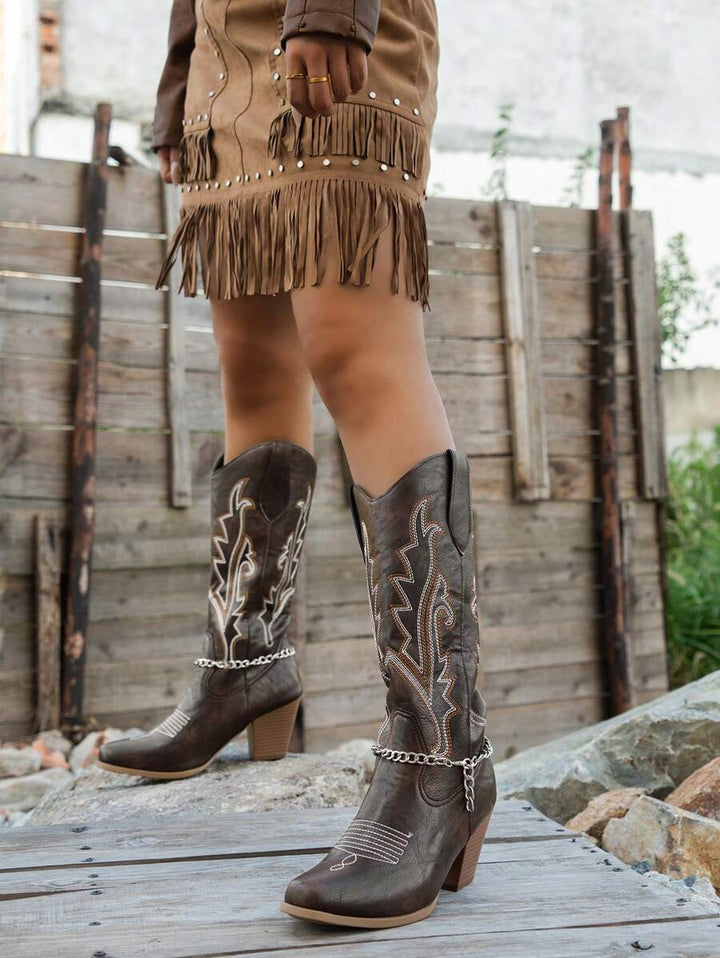 Vera - Braune Westernstiefel