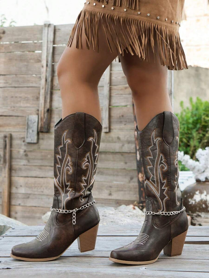 Vera - Braune Westernstiefel
