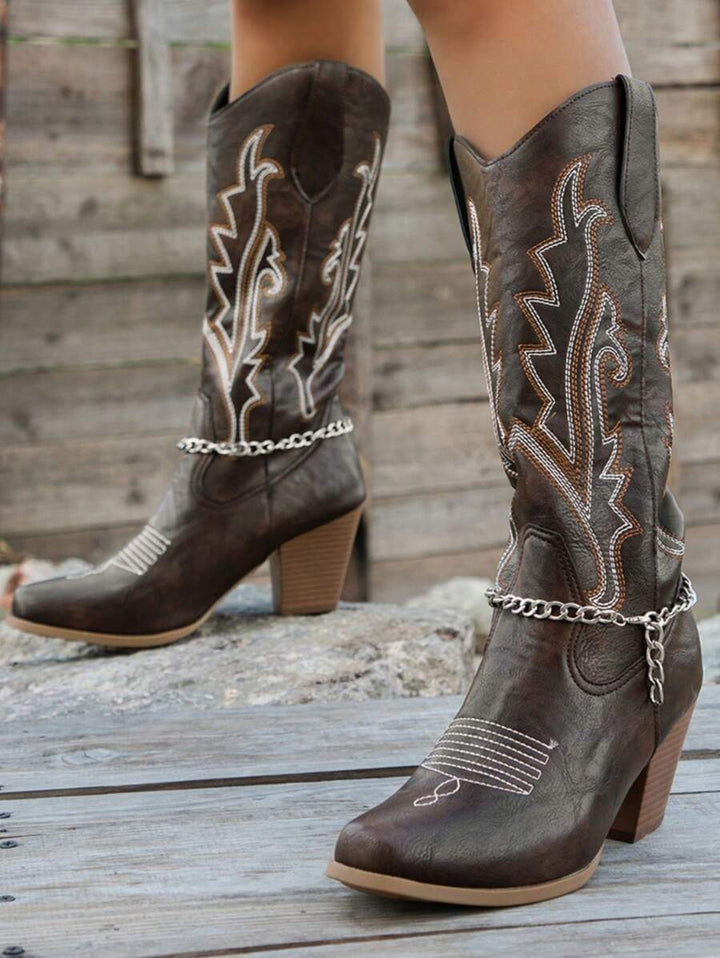 Vera - Braune Westernstiefel