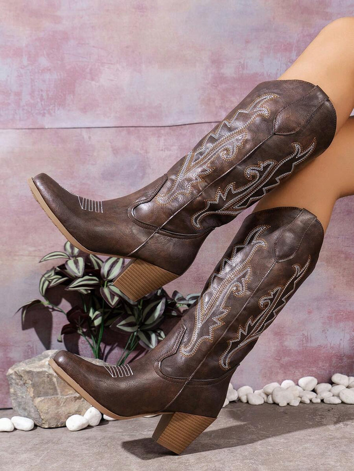 Vera - Braune Westernstiefel