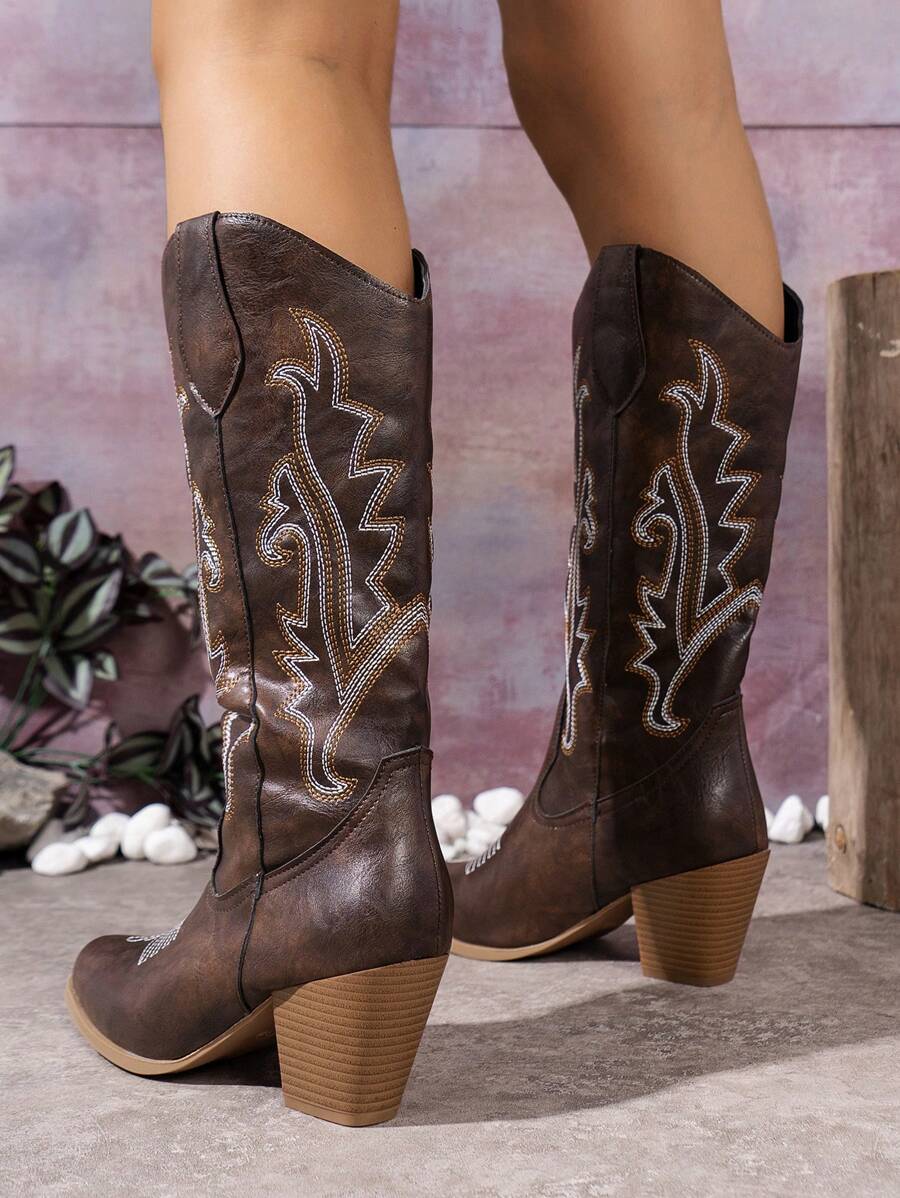 Vera - Braune Westernstiefel