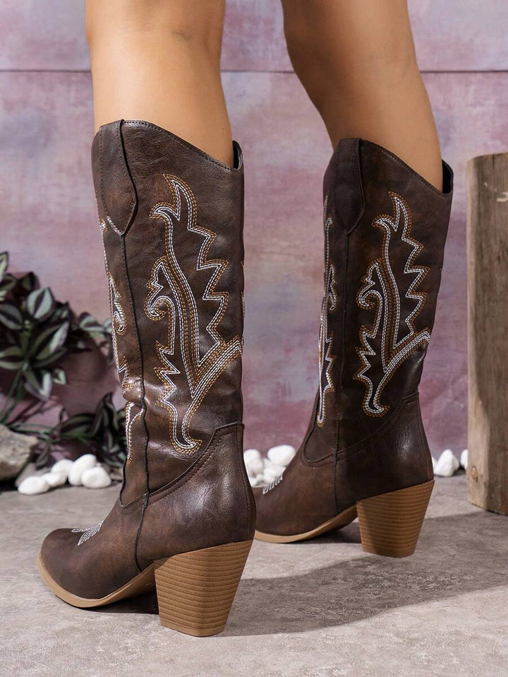 Vera - Braune Westernstiefel
