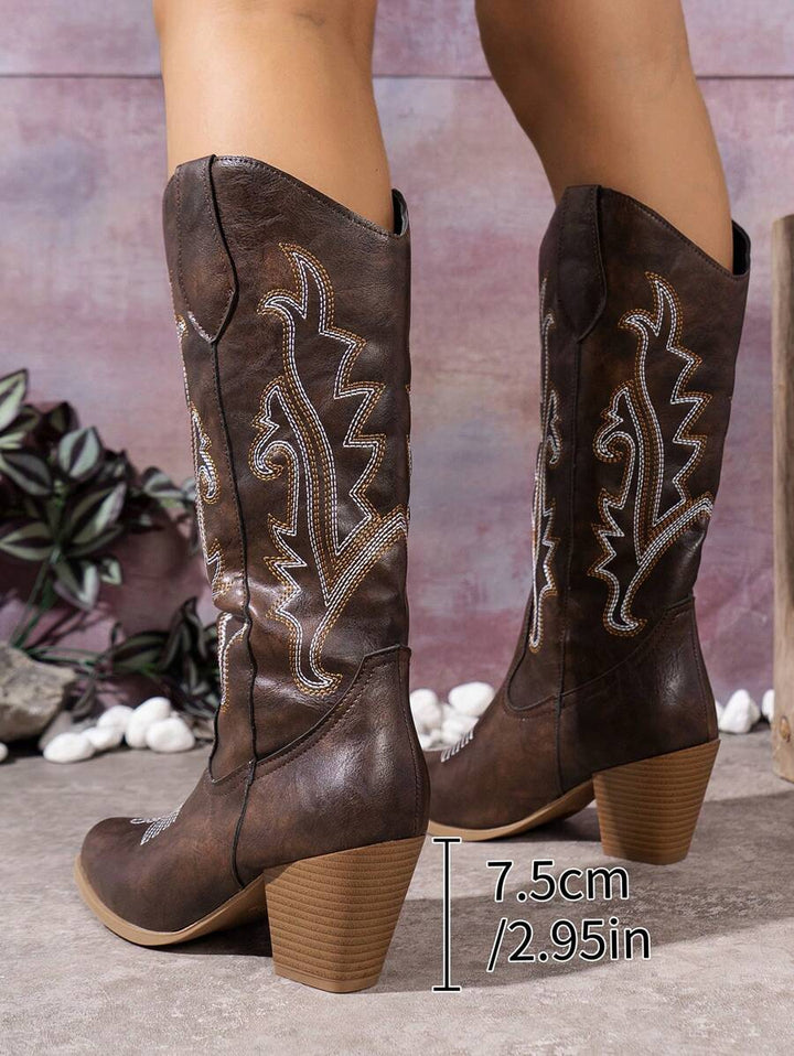 Vera - Braune Westernstiefel