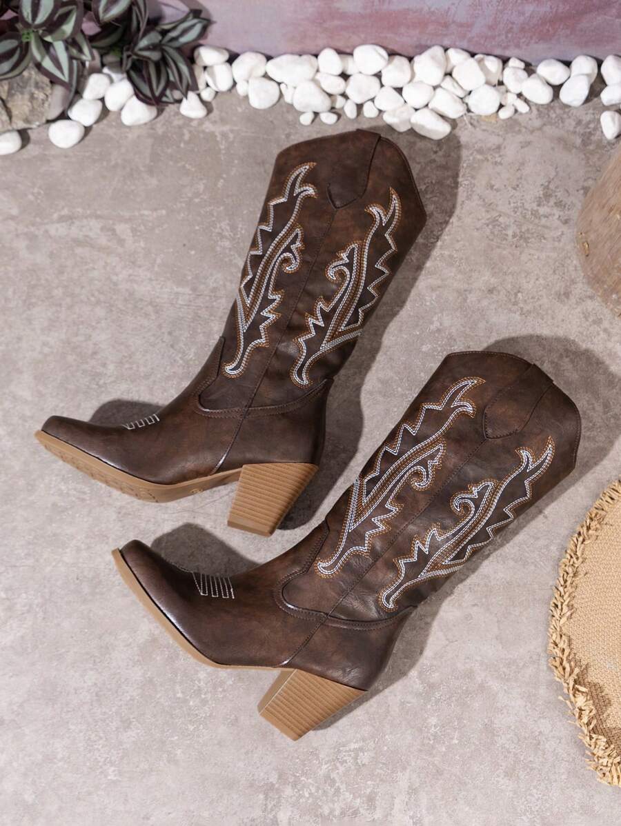 Vera - Braune Westernstiefel