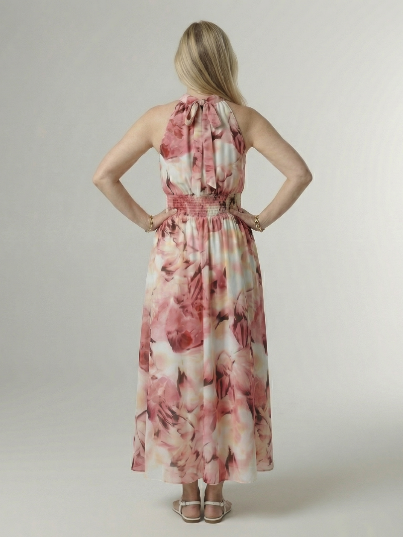 Sylin - Gathered Halter Midi Kleid
