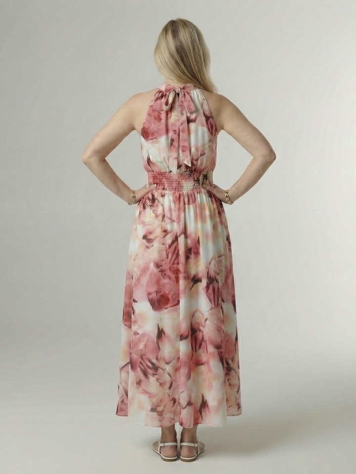 Sylin - Gathered Halter Midi Kleid