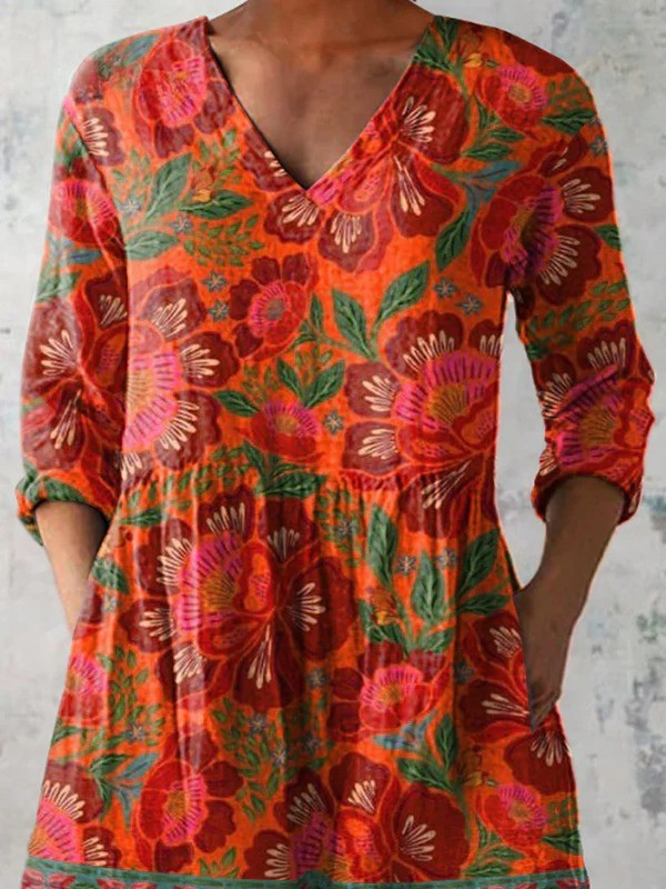 Felicity - Langarmshirt mit V-Ausschnitt