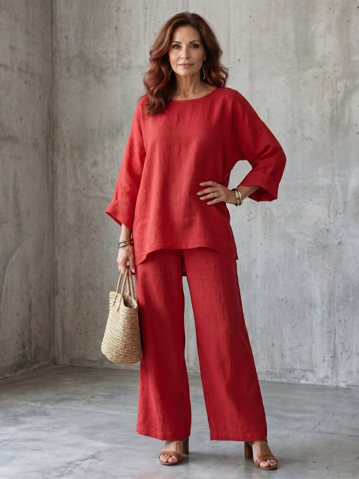 Prue - Oversized Tunika mit weitem Hosen-Set