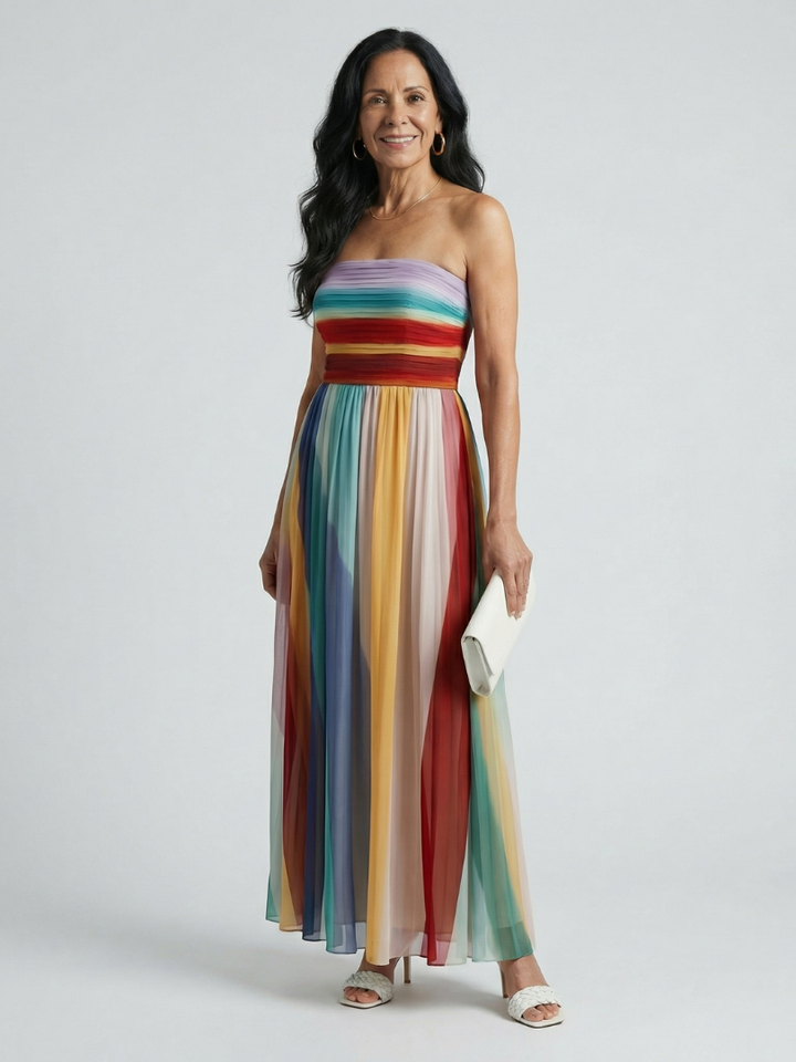 Serene - Maxikleid mit leichten Streifen