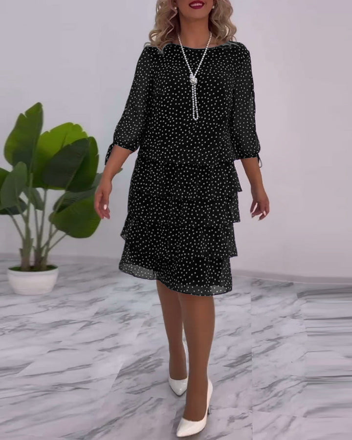 Tilly - Gepunktetes Schichtkleid
