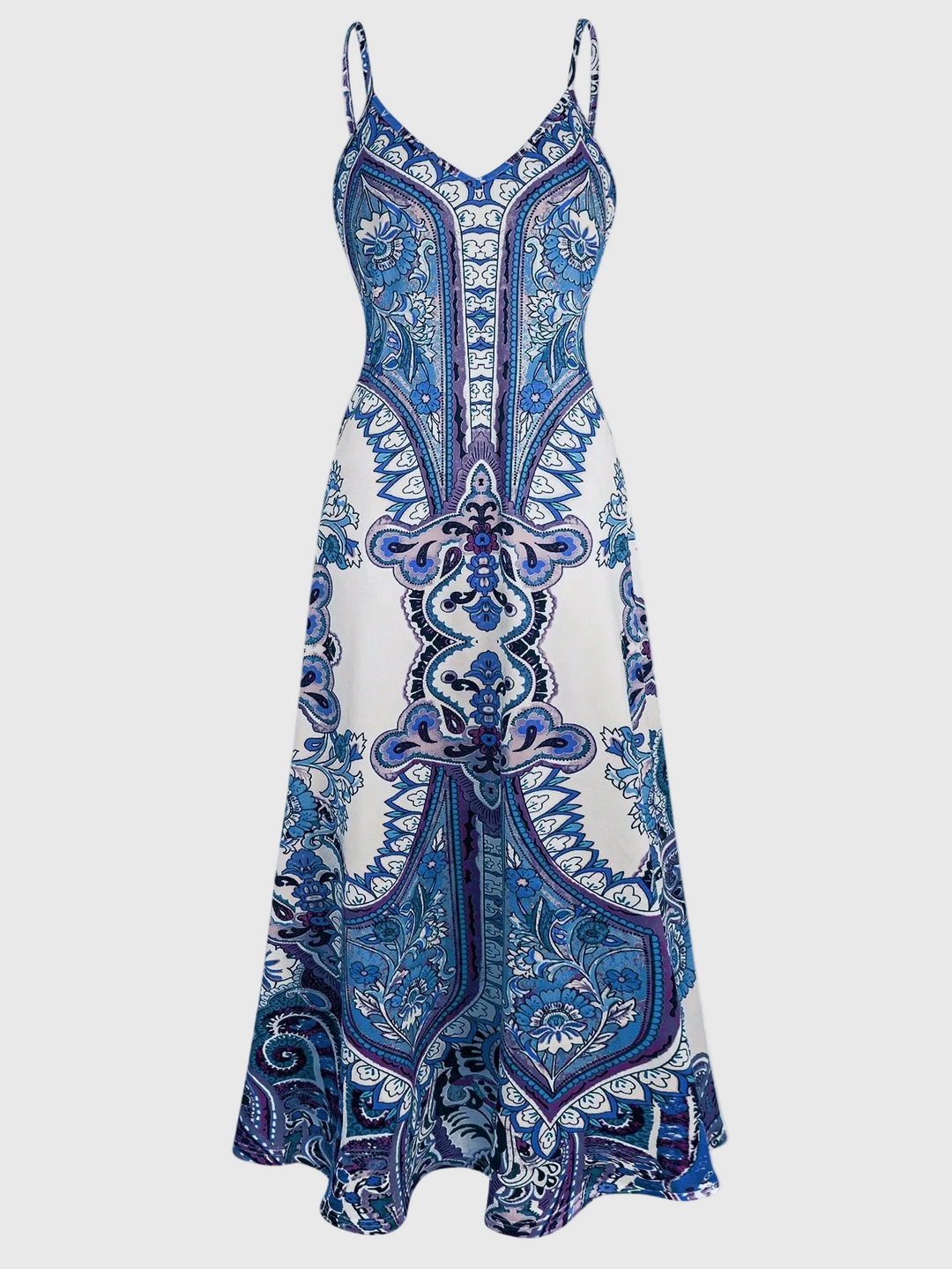 Skye - Boho Blumenmuster Ärmelloses Kleid