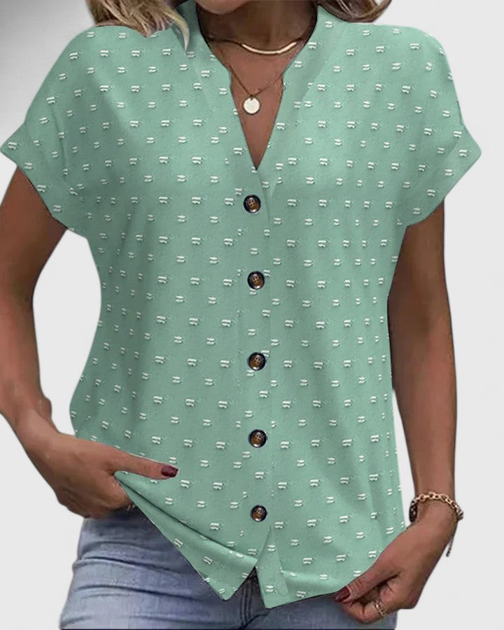 Thea - Bequemes V-Ausschnitt-Shirt