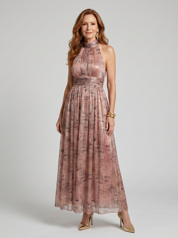 Imogen - Ärmelloses Midi-Kleid mit strukturiertem Finish
