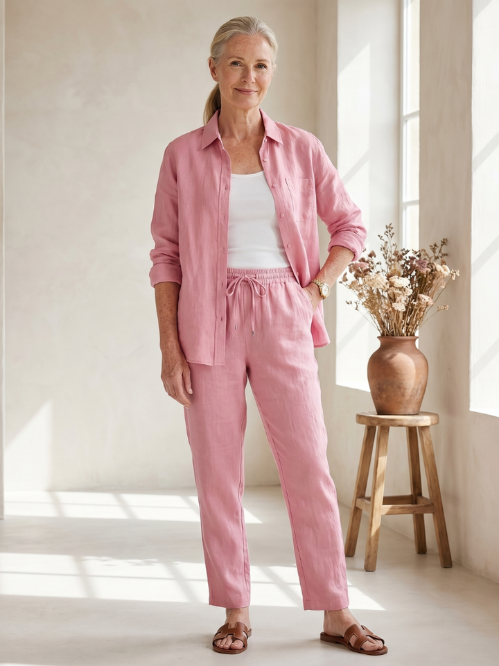 Noor - Langarmshirt mit tapered Pants Set