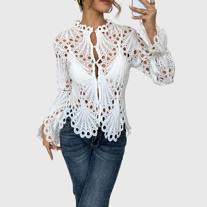 Brielle - Moderne Bluse mit hohlem Detail