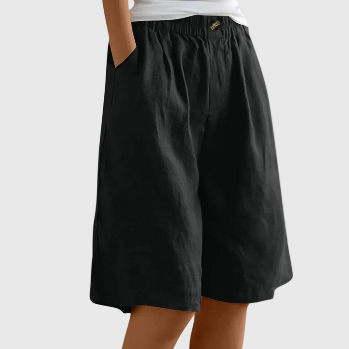Miley - Elegante Baumwoll-Leinen Shorts
