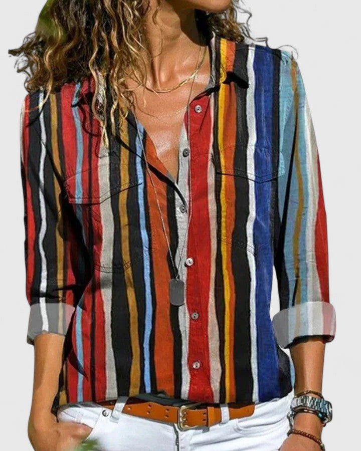 Marineblau - Elegante Bluse