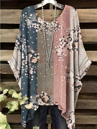 Quinn - Vintage Bohemian Floral Print Damen T-Shirt