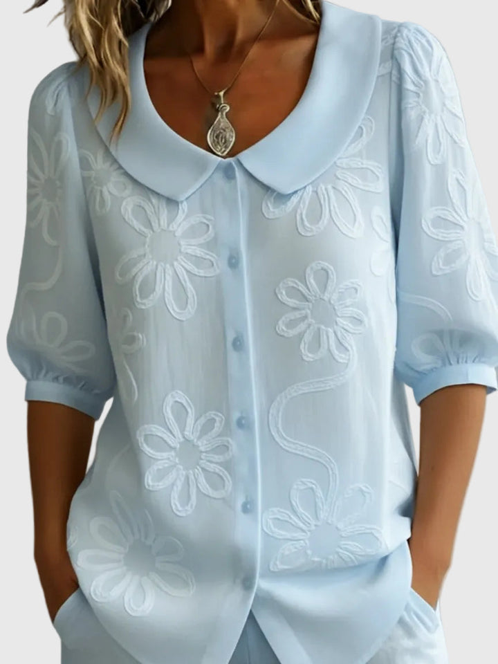 Vinica - Elegante florale, leichte Bluse