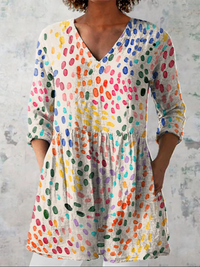 Bernadette - V-Ausschnitt Langarmshirt
