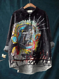 Kylie - Vintage Abstraktes Figurenmalerei Kunstdruck Freizeitshirt