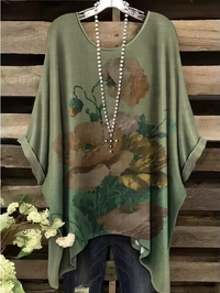 Martha - Vintage Bohemian Floral Print Damen T-Shirt