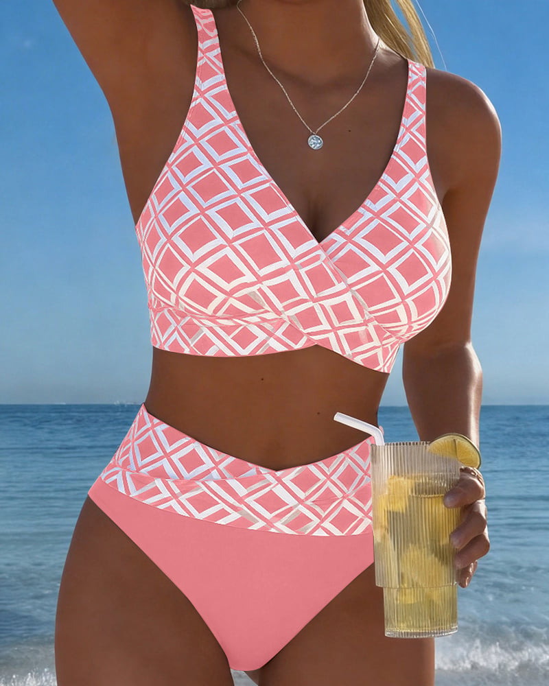 Selina - Bikini mit Diamantmuster