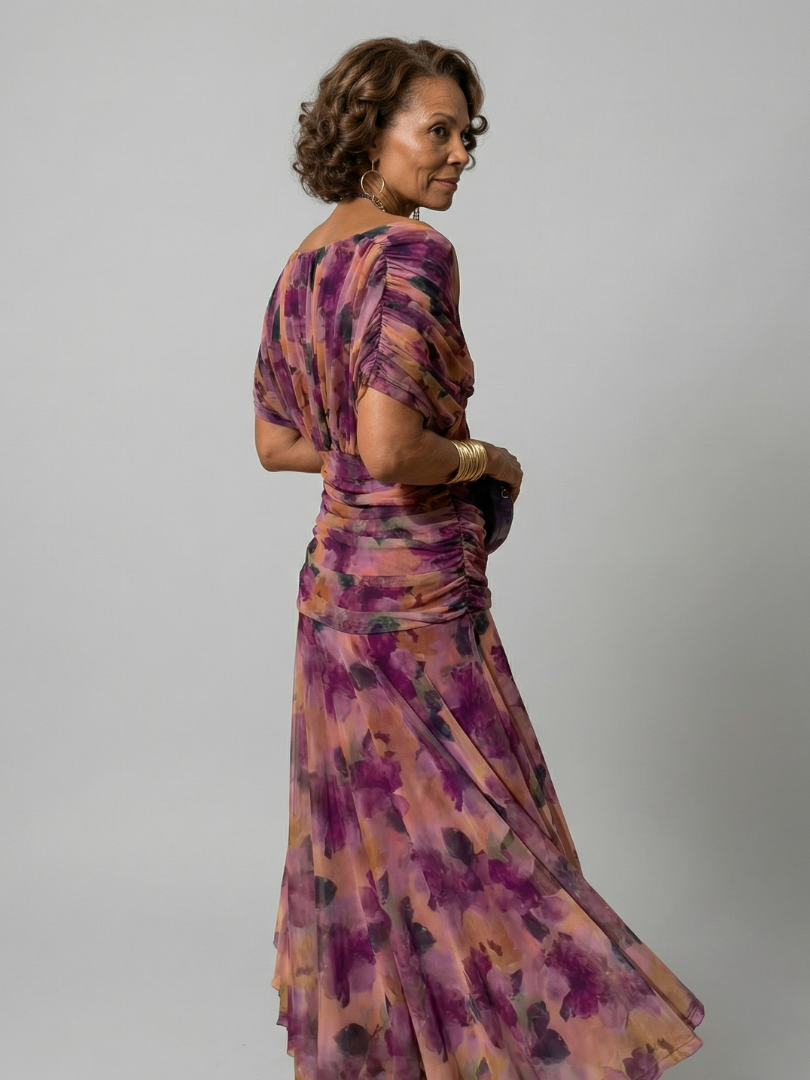 Calen - Off-Shoulder Flow Midi Kleid
