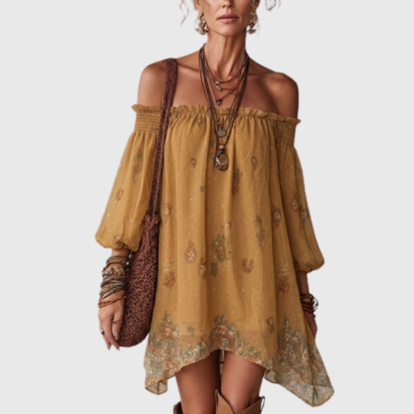 Dakota - Boho-Chic Sommerkleid mit floralem Print