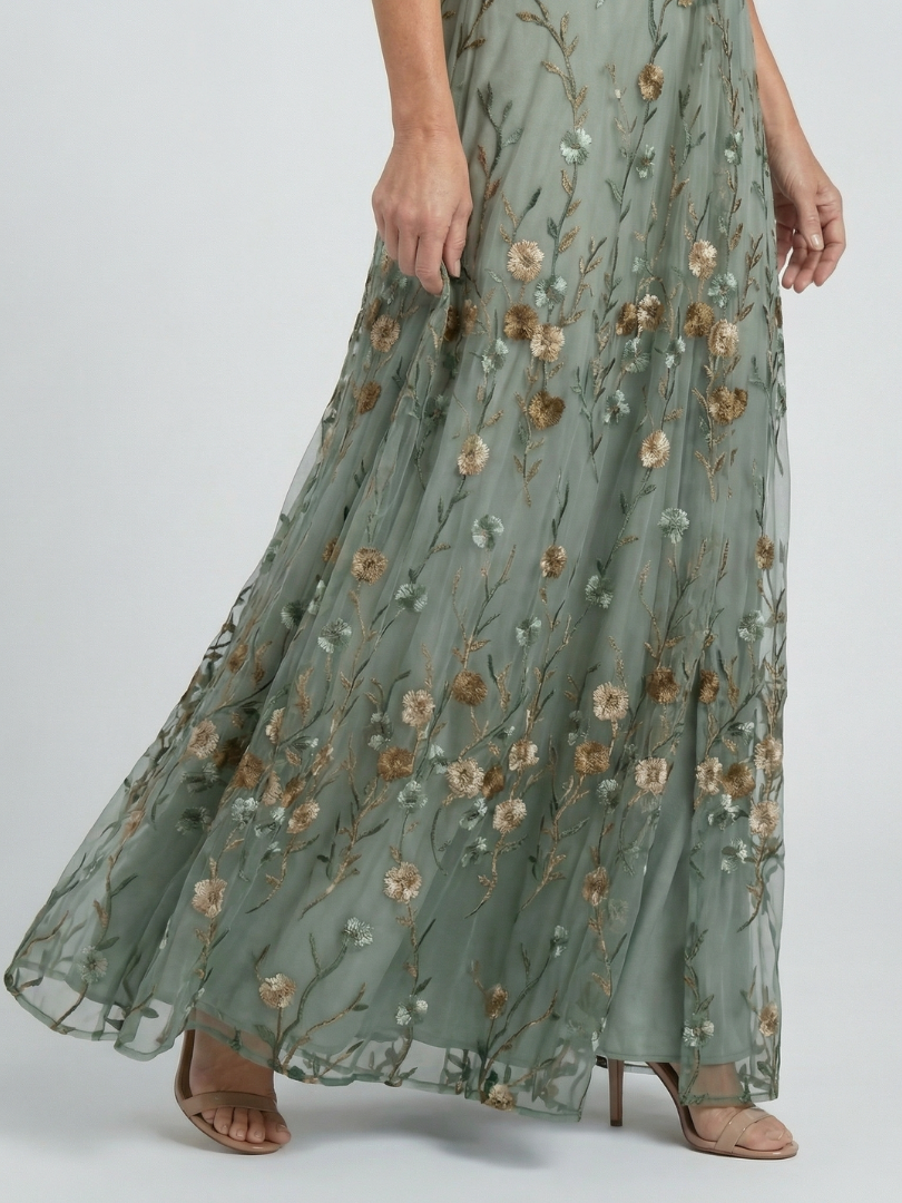Selora - Halter Bloom Flow Maxi Kleid